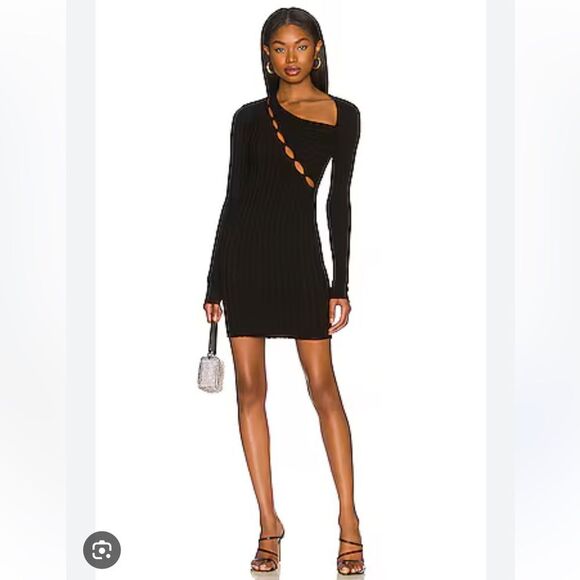 Cotton Citizen Capri ribbed  cut out mini dress NEW MEDIUM - Picture 1 of 8